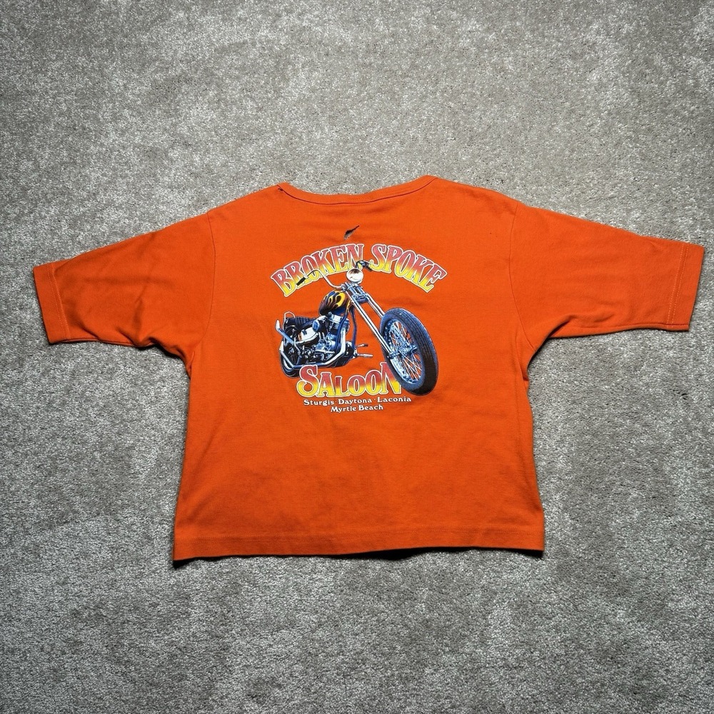 Vintage Broken Spoke Saloon Woman Orange Shirt Size XL